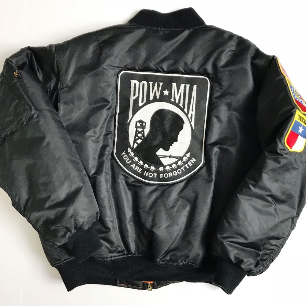 Military POW MIA Army Bomber Jacket Size M